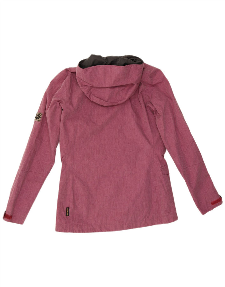 Jack Wolfskin Chaqueta cortavientos con capucha para mujer UK 10 Small Pink Poliéster