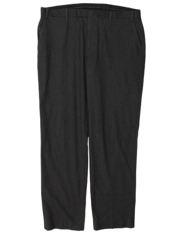 Marks & Spencer Pantalón chino regular para hombre W40 L33 Poliéster gris