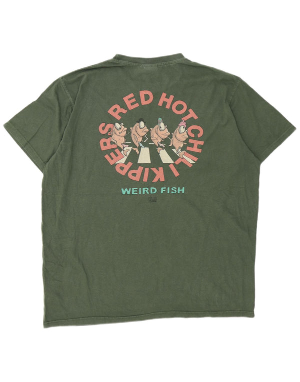 Weird Fish Camiseta gráfica para hombre Top 2XL Algodón verde