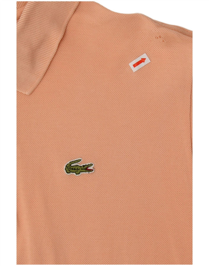 LACOSTE Polo para hombre talla 5 grande algodón naranja