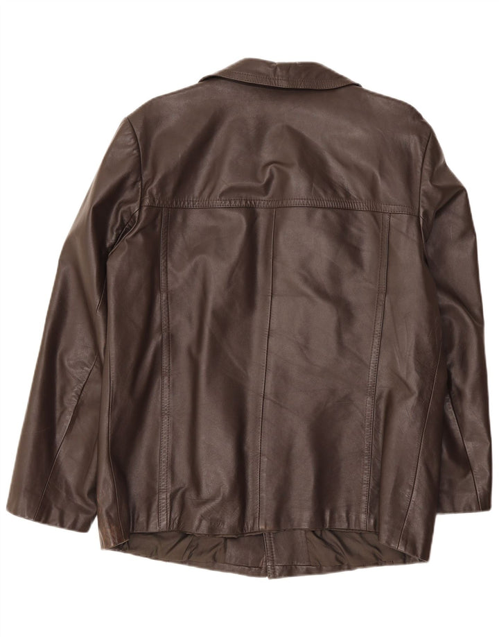 Chaqueta de cuero vintage para hombre Reino Unido 38 Marrón medio