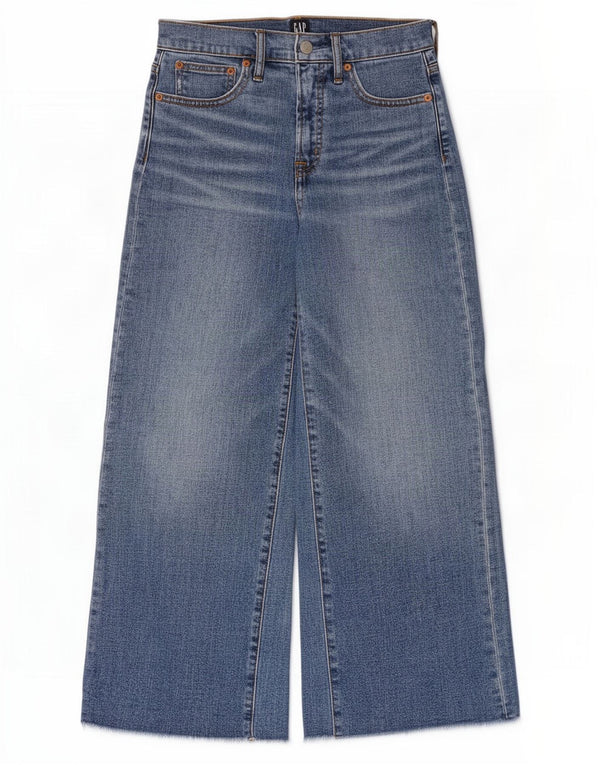 Gap Vaqueros De Pierna Ancha Y Talle Alto Para Mujer W25 L24 Algodón Azul
