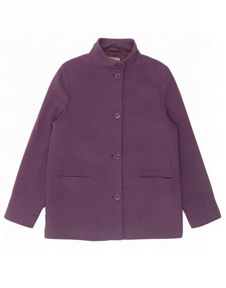 Marks & Spencer Abrigo para mujer UK 46 Grande Púrpura Lana nueva