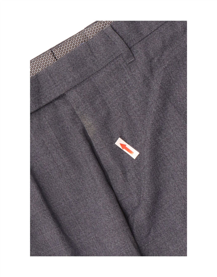 Marks & Spencer Pantalones de traje rectos Autograph para hombre W34 L29 Lana azul