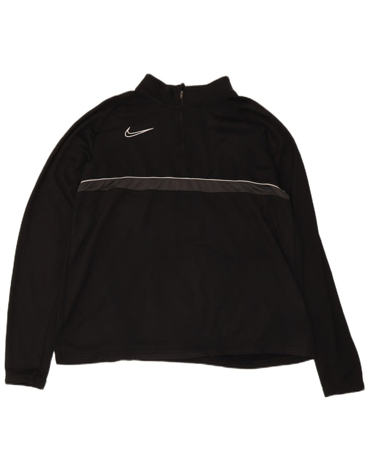 Nike Dri Fit - Chándal con cremallera y cuello para hombre, talla XL, color negro