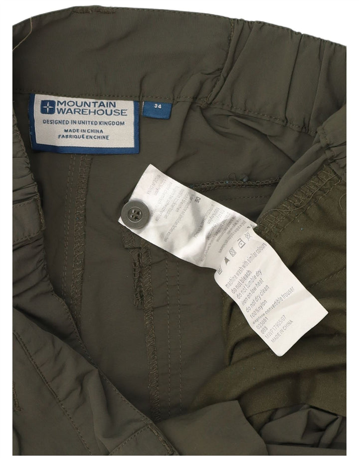 Pantalones cargo rectos para hombre de Mountain Warehouse W34 L32 Poliéster verde