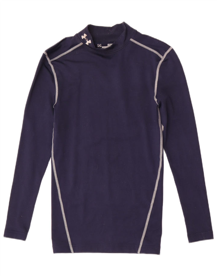 Under Armour Cold Gear Graphic Top manga larga pequeño azul marino a rayas para hombre