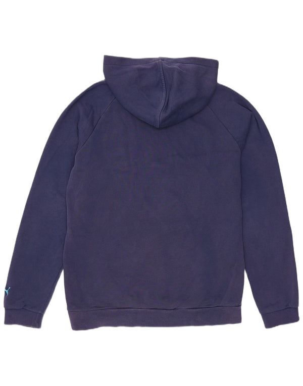 Puma Sudadera con capucha gráfica para niños 15-16 años Azul marino Algodón