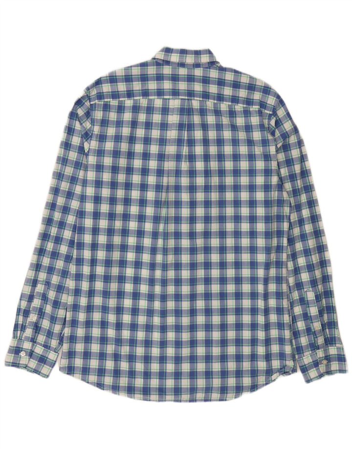 Camisa Gap Slim Fit De Algodón Con Cuadros Azules Grandes