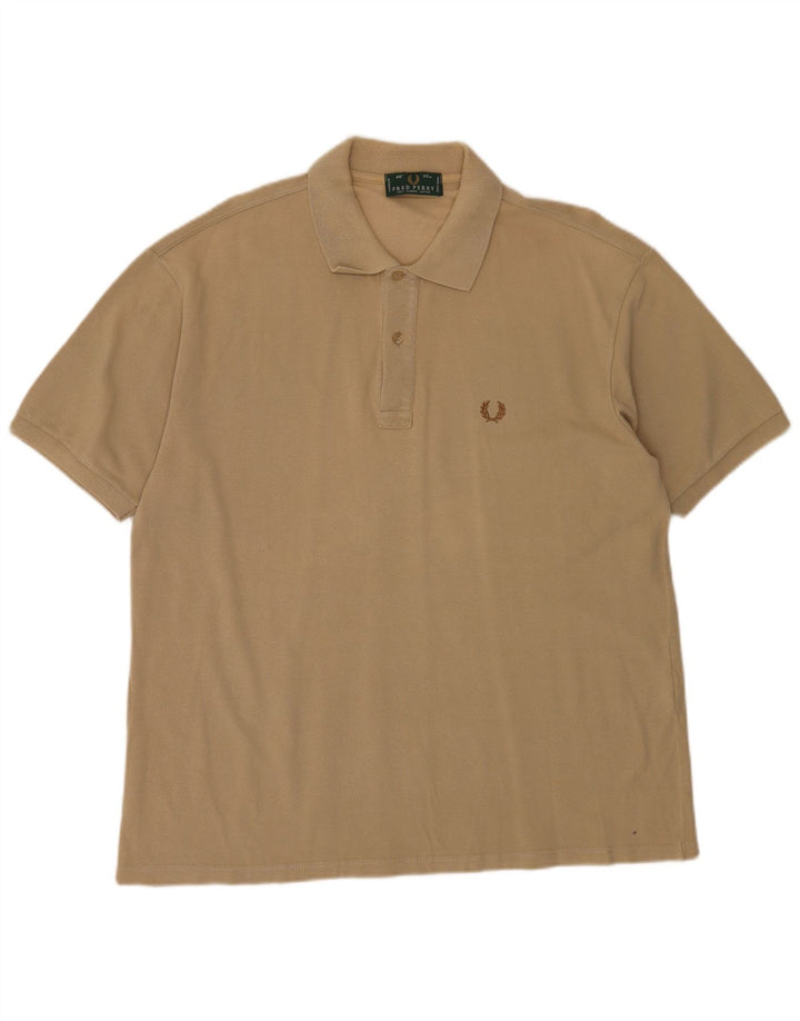 Polo Fred Perry Hombre Grande Beige Algodón