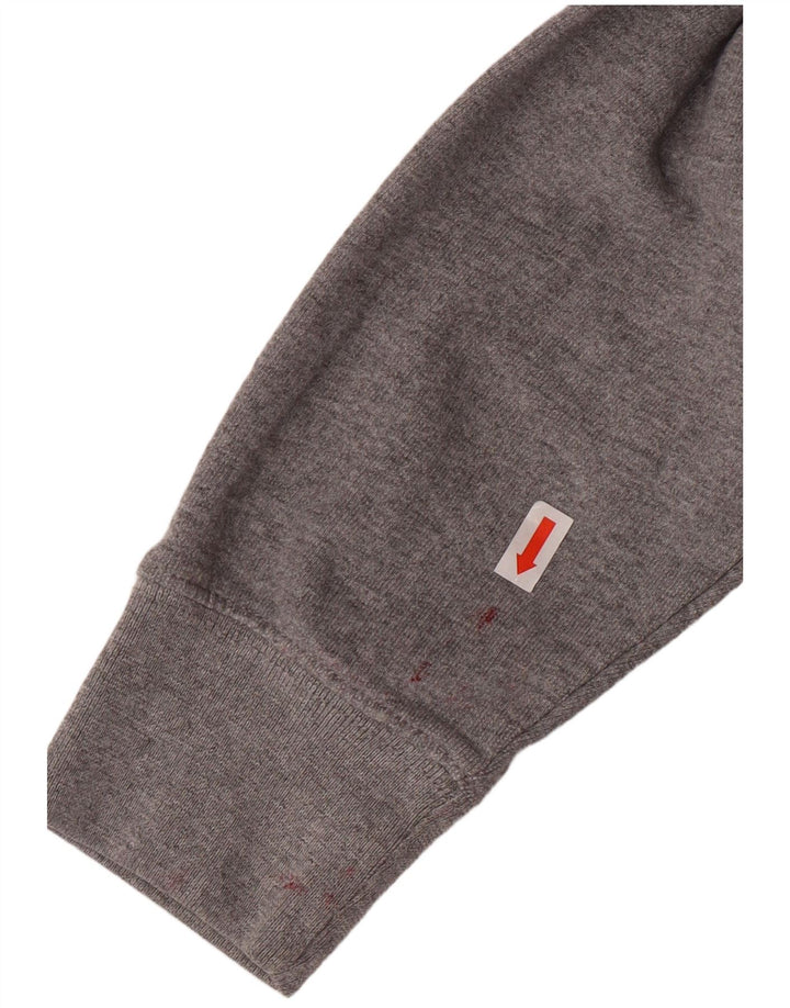 Vans Sudadera con capucha y cremallera gráfica para hombre, talla pequeña, algodón gris