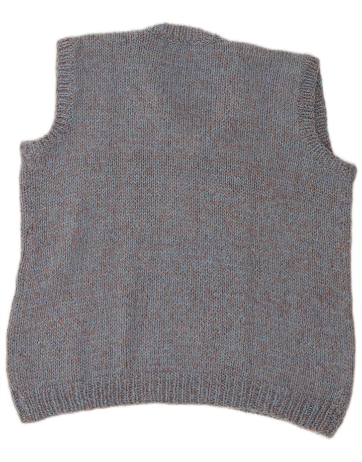 Vintage hombres chaleco tanque top grande azul moteado