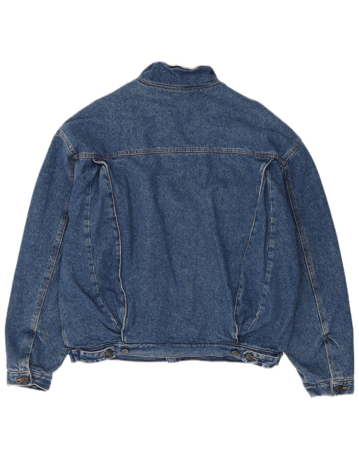 Michel Bachoz Chaqueta vaquera Sherpa para hombre UK 40 Grande Algodón azul