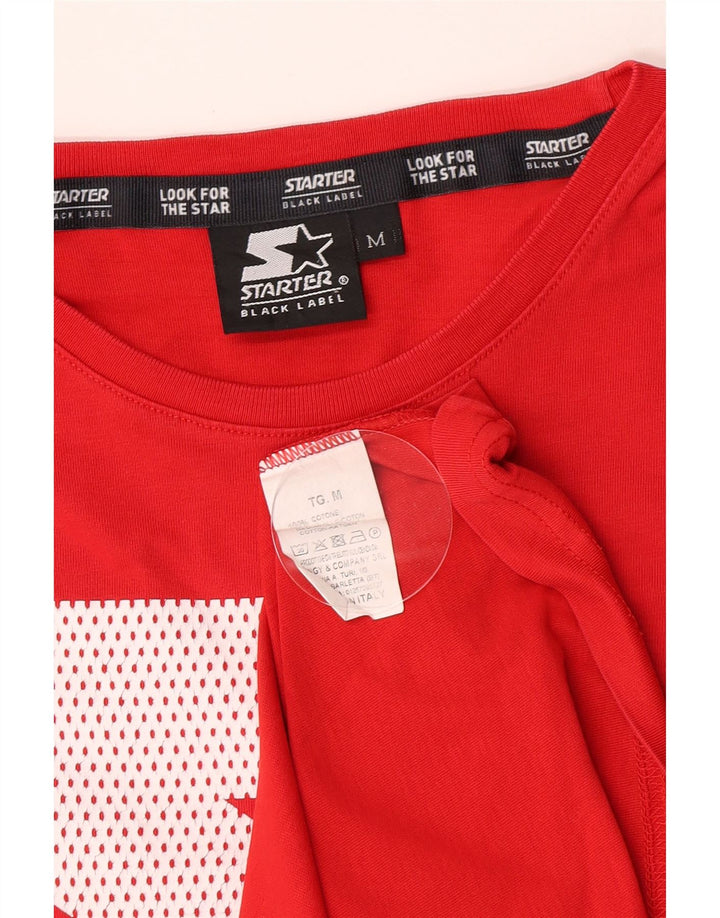 Starter Camiseta Gráfica Hombre Top Medium Rojo Algodón