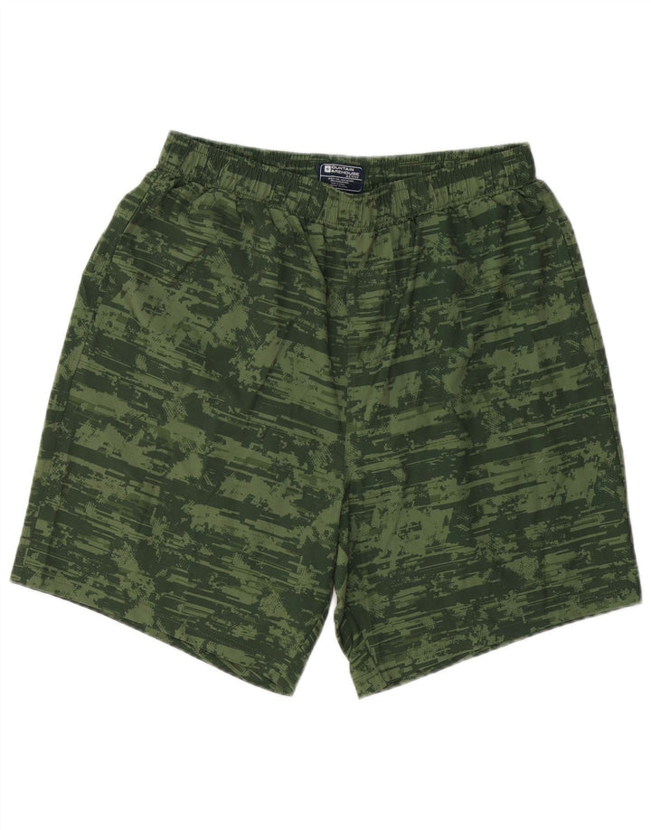 Pantalones cortos deportivos para hombre de Mountain Warehouse Poliéster de camuflaje verde medio