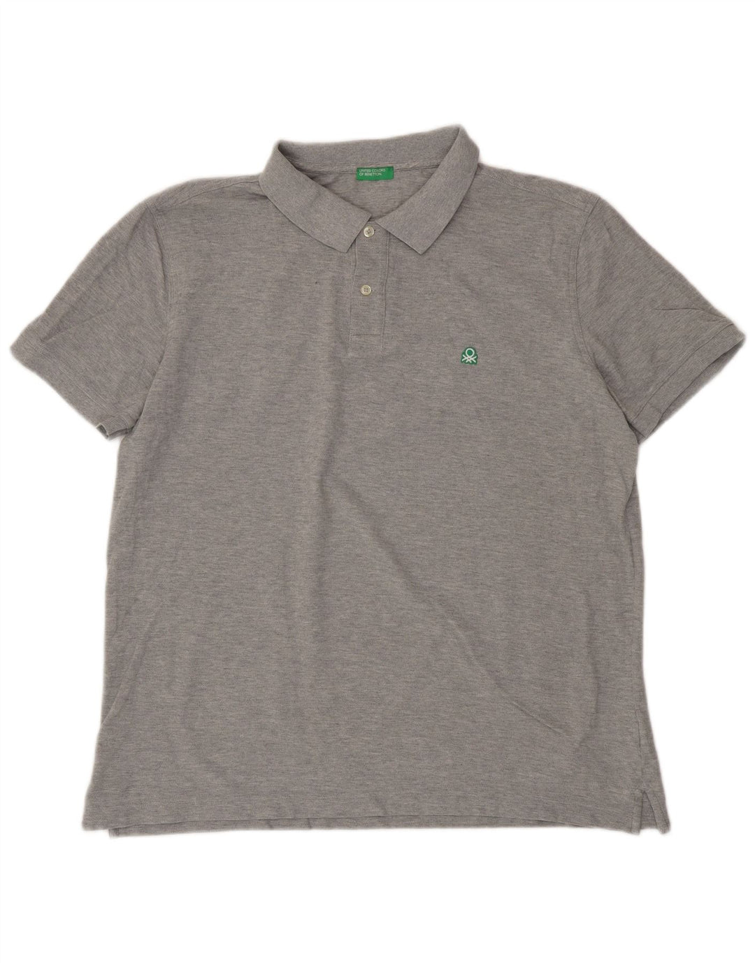 BENETTON Polo Hombre 2XL Algodón Gris