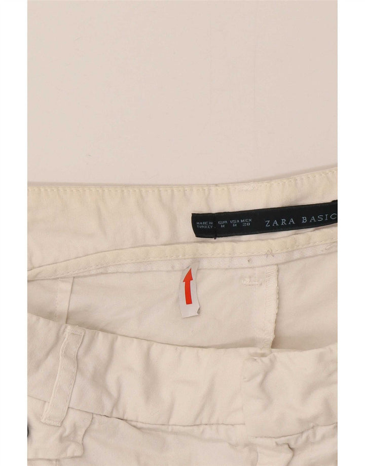 Zara Mujer Pantalón Chino Slim Medium W32 L30 Algodón Blanco