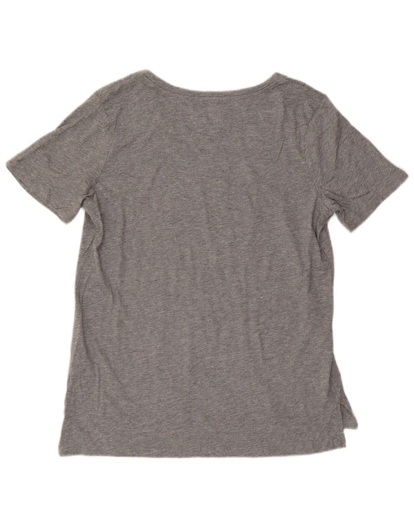 EDDIE BAUER Camiseta para mujer Top UK 40 Grande Algodón moteado gris