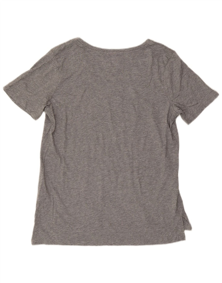EDDIE BAUER Camiseta para mujer Top UK 40 Grande Algodón moteado gris