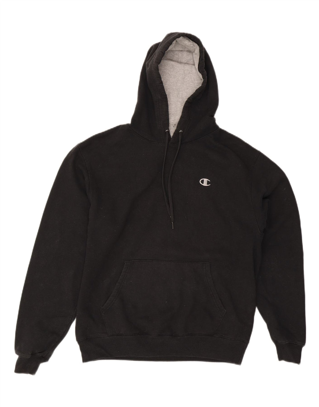 Champion Sudadera con capucha para hombre Jersey mediano de algodón negro
