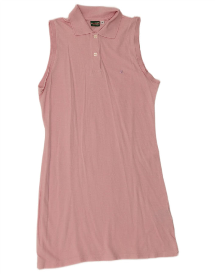 INVICTA Vestido polo sin mangas para mujer UK 44 Algodón rosa medio