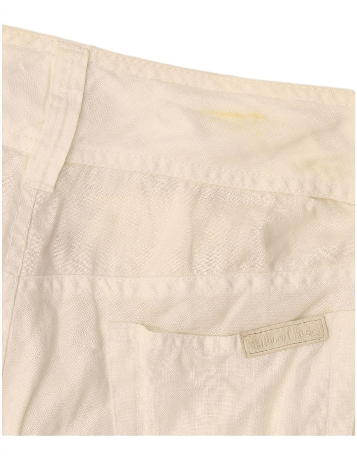 Marlboro Classics Falda Acampanada para Mujer EU 42 Grande W30 Lino Blanco