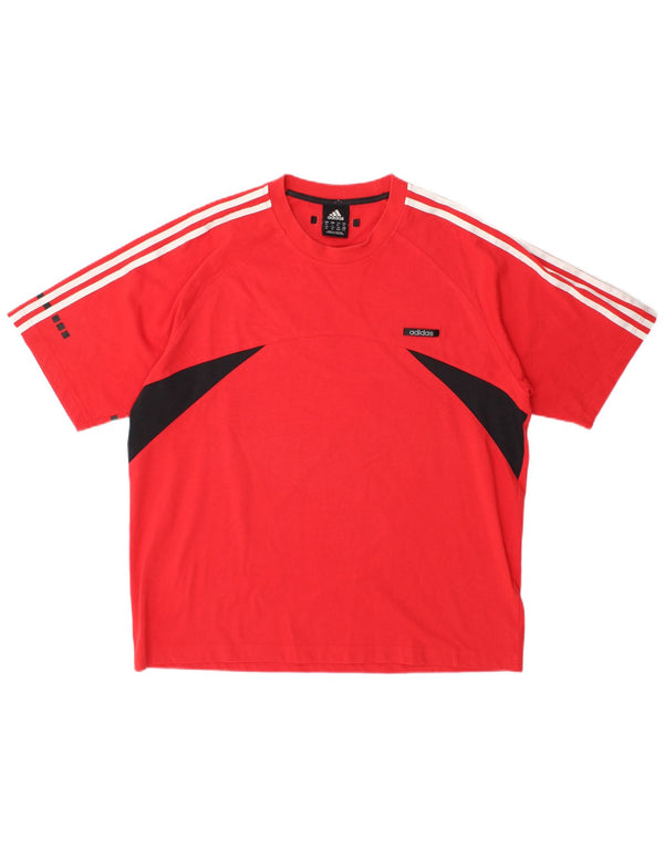 Adidas Hombre Camiseta Top XL Rojo Colorblock