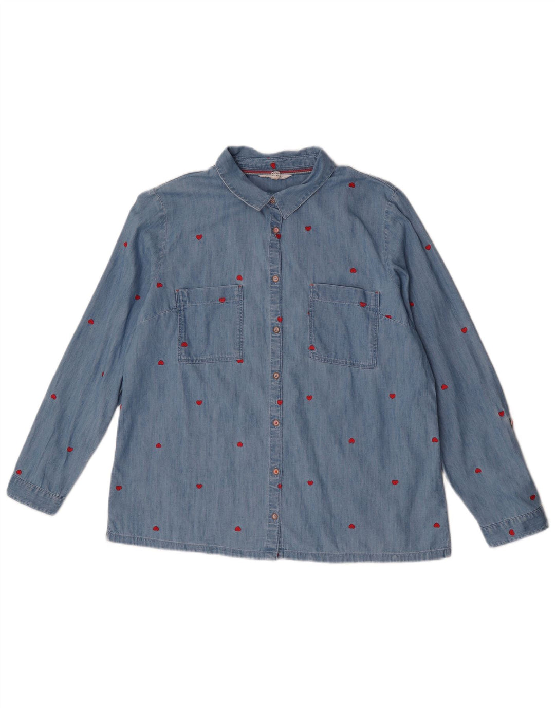 Camisa con estampado abstracto para mujer de White Stuff, talla grande, algodón azul