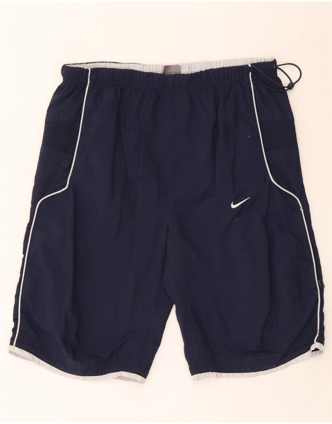 Pantalones cortos deportivos Nike para hombre de nailon azul marino mediano