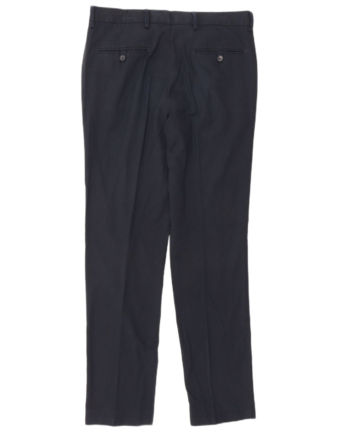 Marks & Spencer Pantalones chinos ajustados para hombre W32 L30 Poliéster azul marino