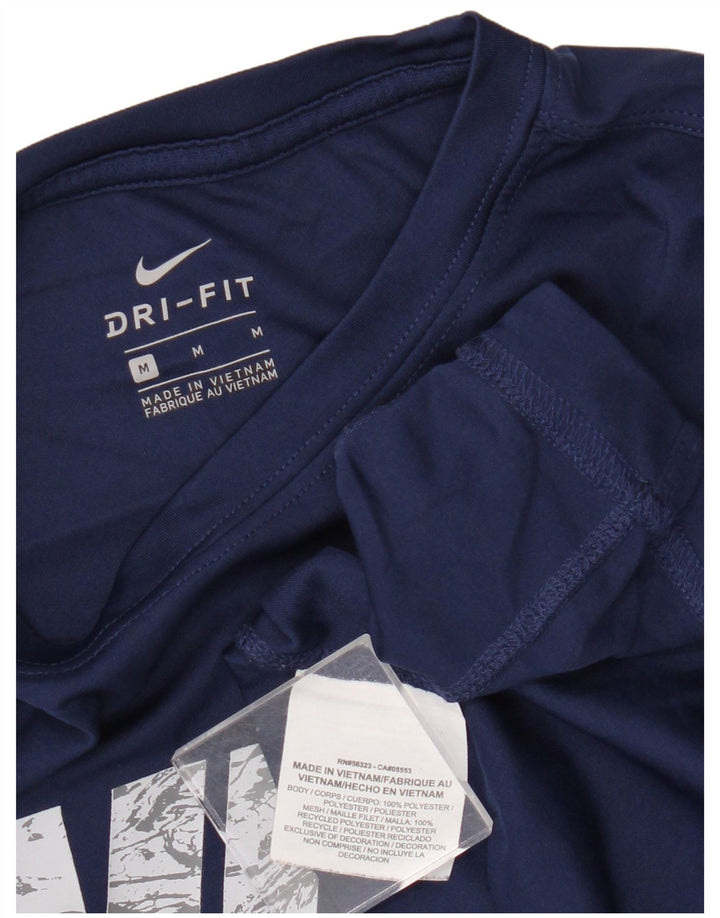 Nike Boys Dri Fit Graphic Top manga larga 10-11 años mediano azul marino