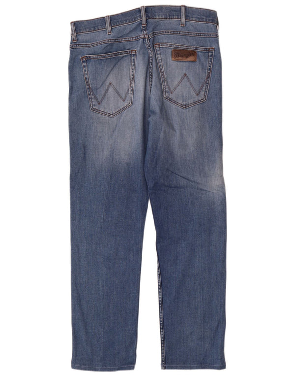 Wrangler Vaqueros Rectos Greensboro Para Hombre W32 L28 Algodón Azul