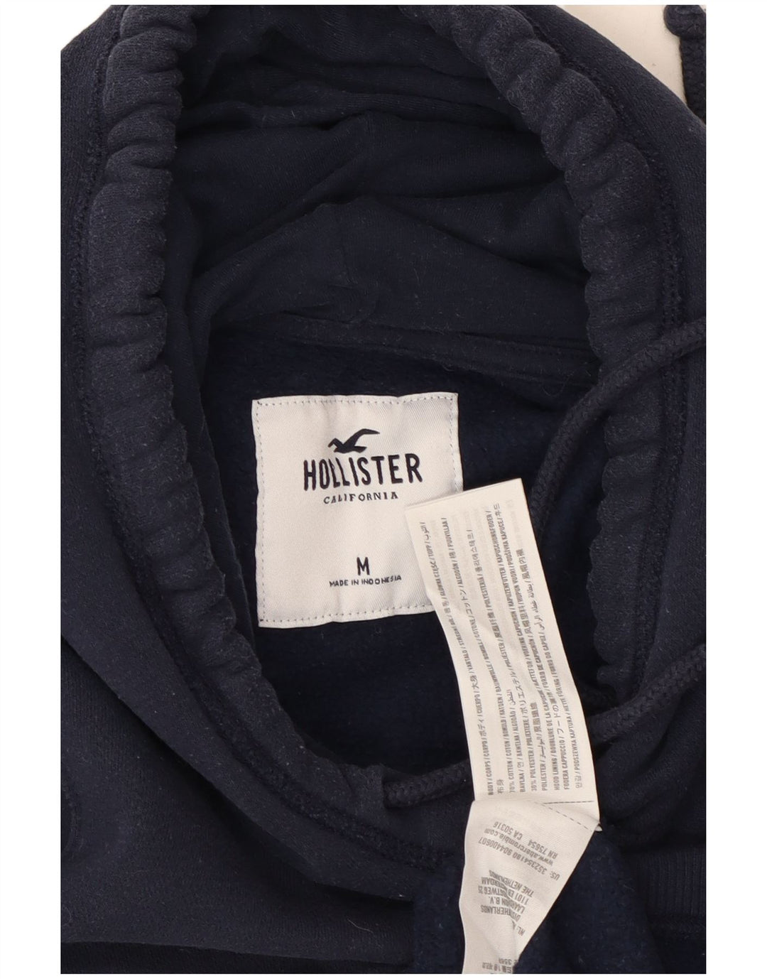 HOLLISTER Jersey con capucha gráfica para mujer Reino Unido 14 Algodón azul marino mediano