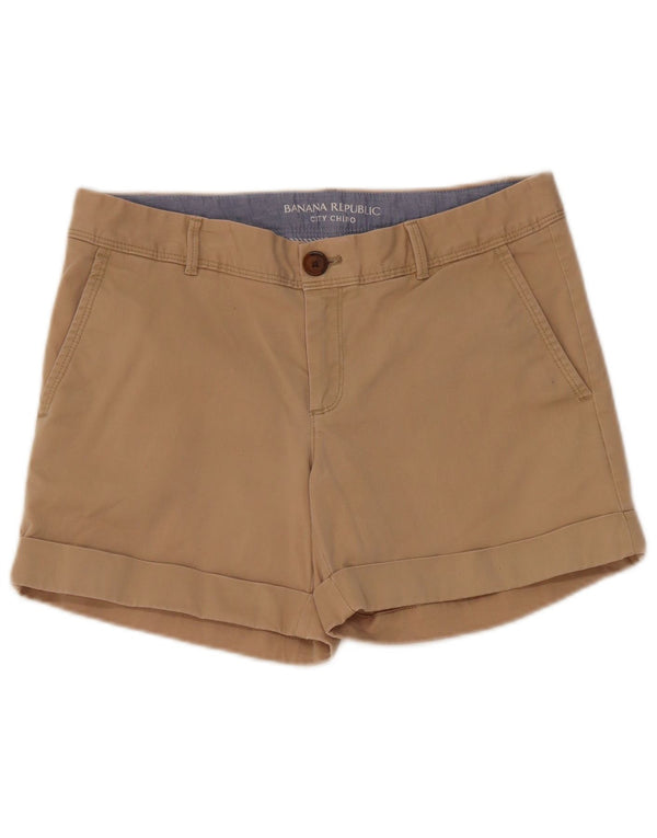 Banana Republic Pantalones cortos chinos para mujer US 4 Small W32 Beige Algodón