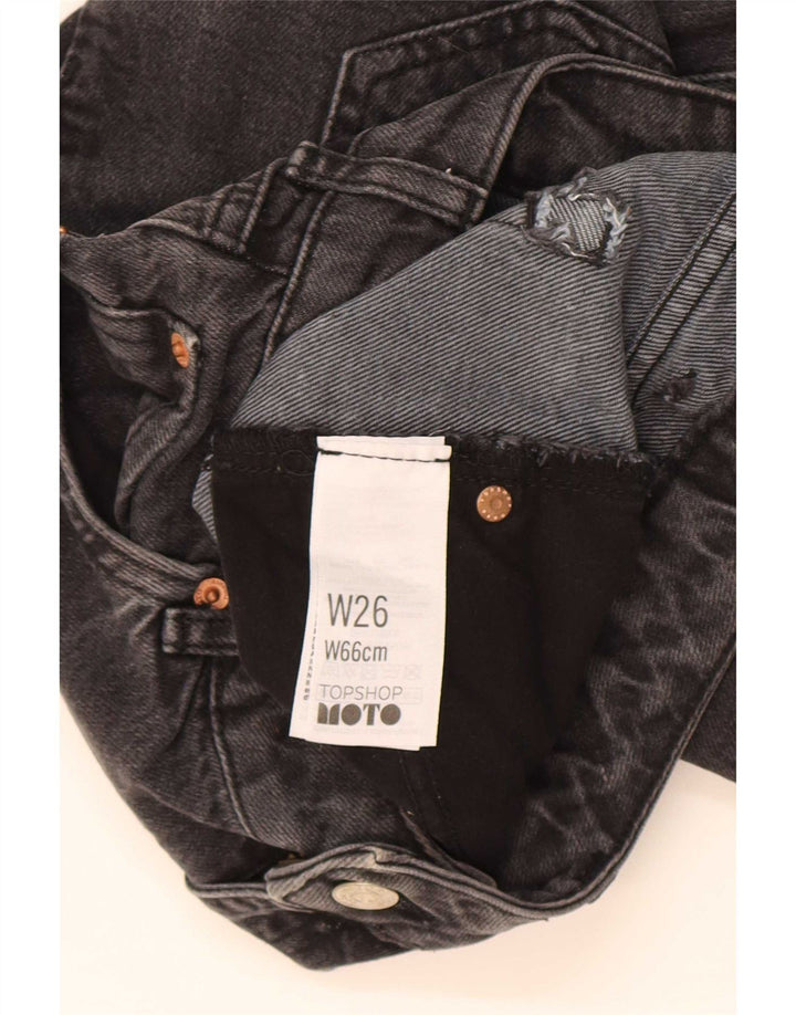 Minifalda vaquera Topshop para mujer W26 Small Black Cotton