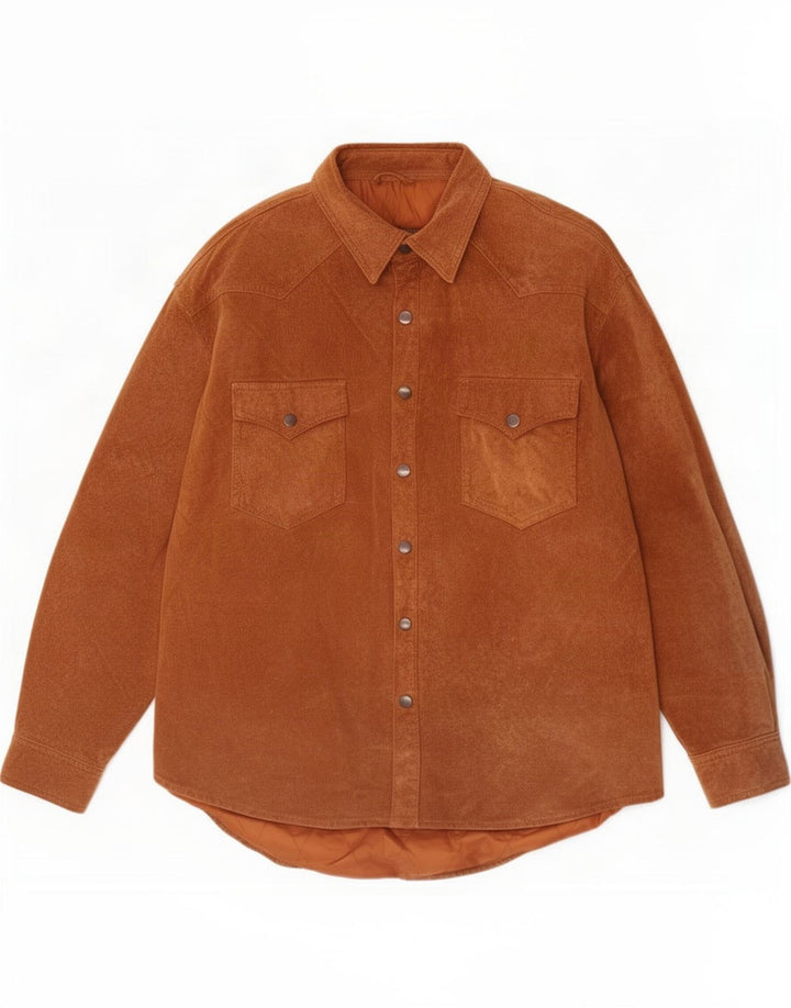 Chaqueta de piel de ante para hombre censurada UK 36 Small Brown
