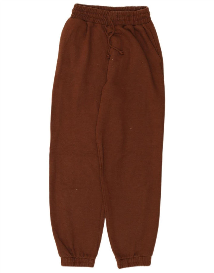 Zara Mujer Pantalón Chándal Joggers UK 8 Small Marrón Poliéster