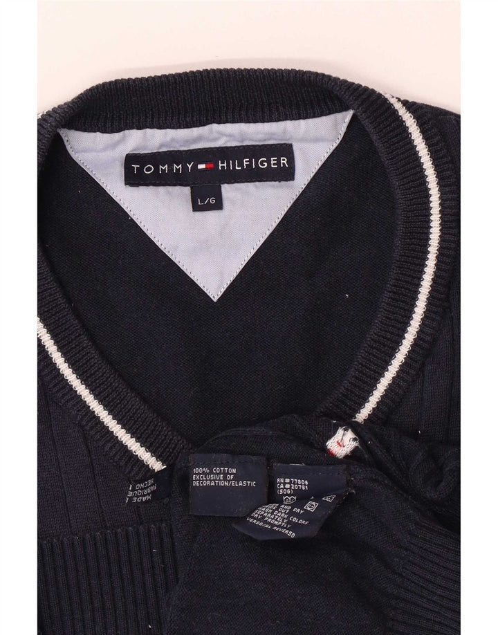 Tommy Hilfiger - Camiseta sin mangas para hombre, talla grande, algodón azul marino