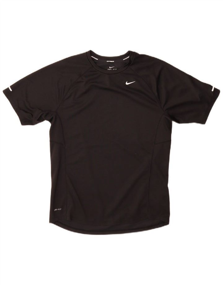 Camiseta Nike Dri Fit para hombre Top poliéster negro mediano