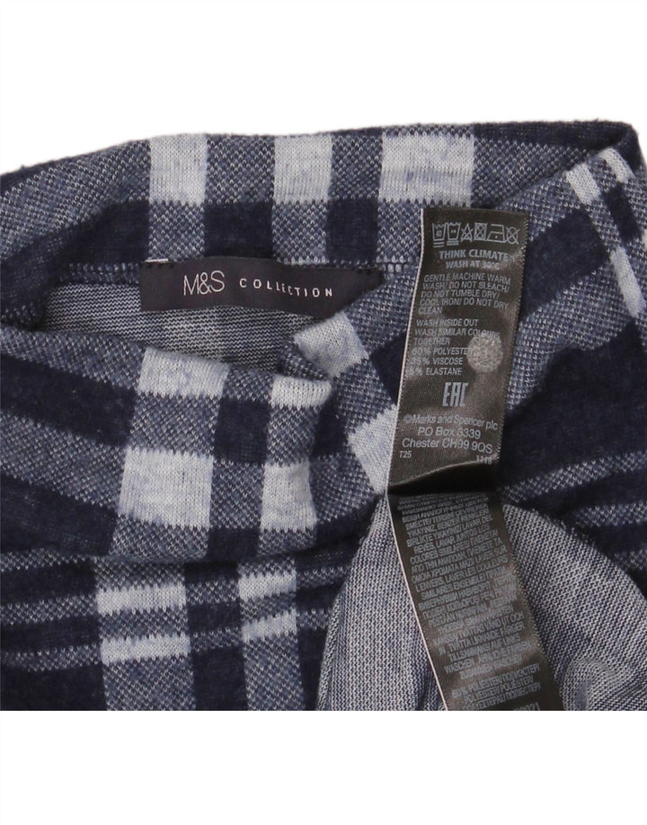 Marks & Spencer Jersey con Cuello Alto para Mujer UK 44 Grande Azul Marino