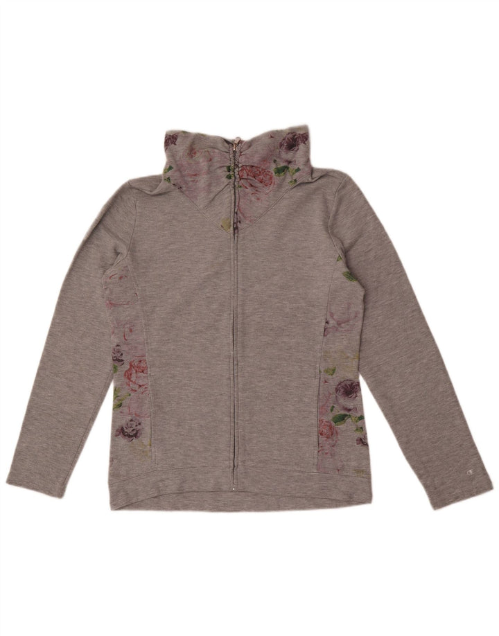 Champion Chaqueta de chándal para mujer UK 40 Algodón floral gris medio