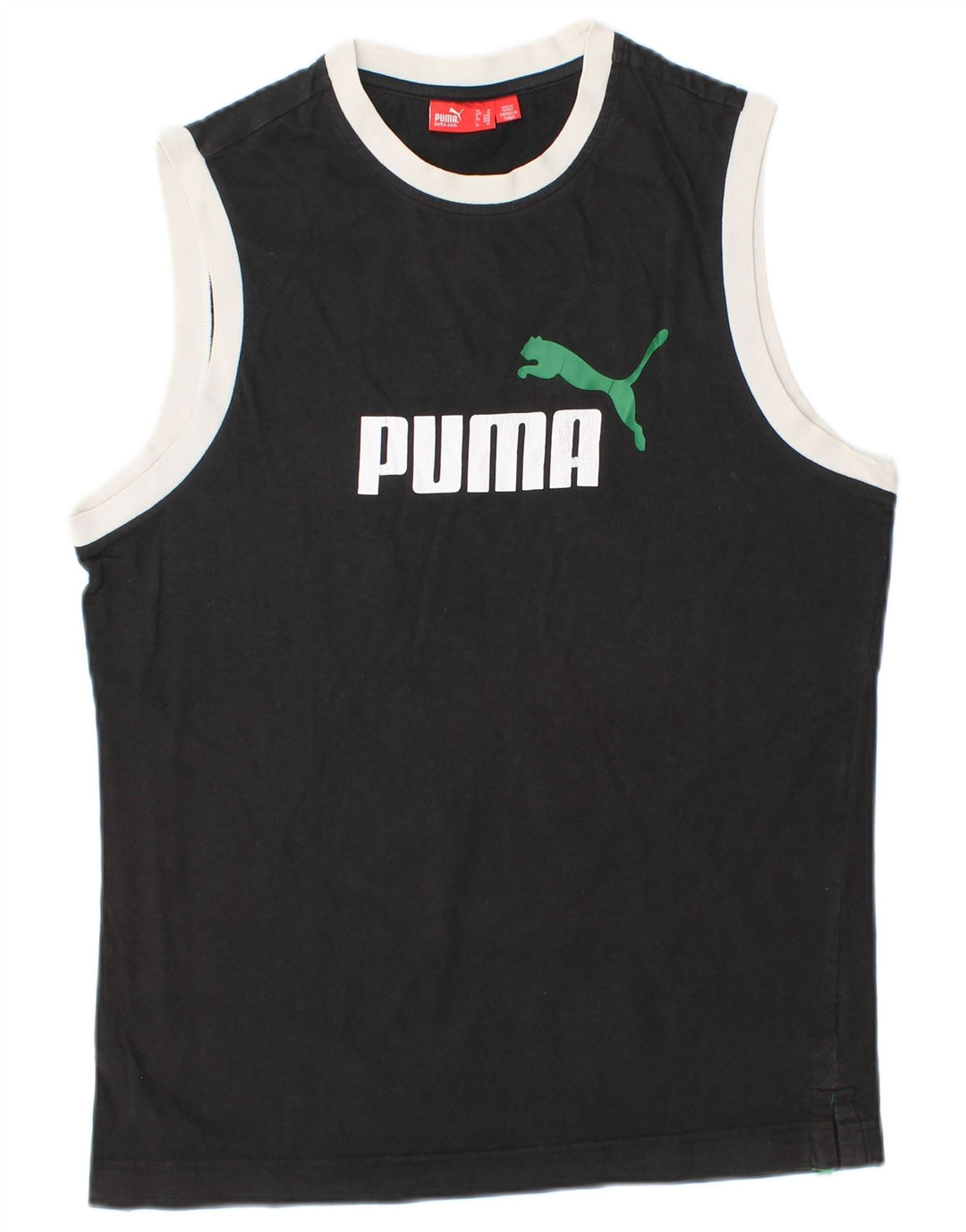 PUMA Camiseta sin mangas con gráfico para hombre Medium Black