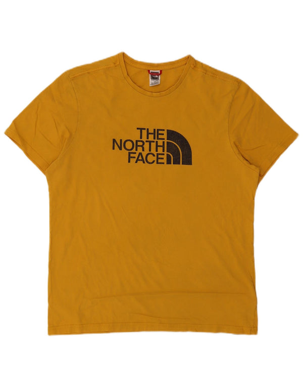 The North Face Camiseta gráfica para hombre Top grande de algodón amarillo