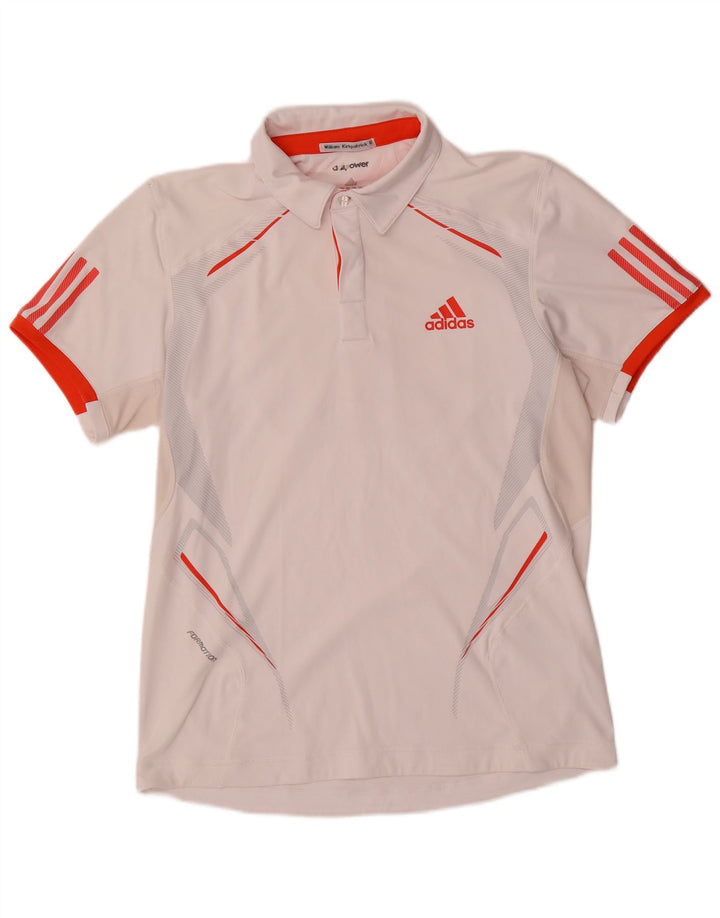 Adidas Hombre Climacool Polo Polo Blanco Medio Colorblock Poliéster