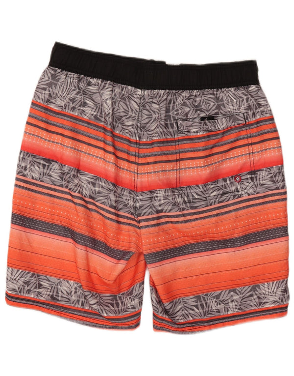Maui and Sons Bañador para hombre, talla grande, color naranja, floral, poliéster