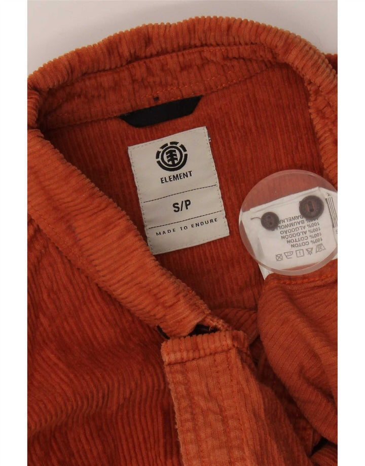 Element Camisa De Pana Para Hombre Pequeña Algodón Naranja