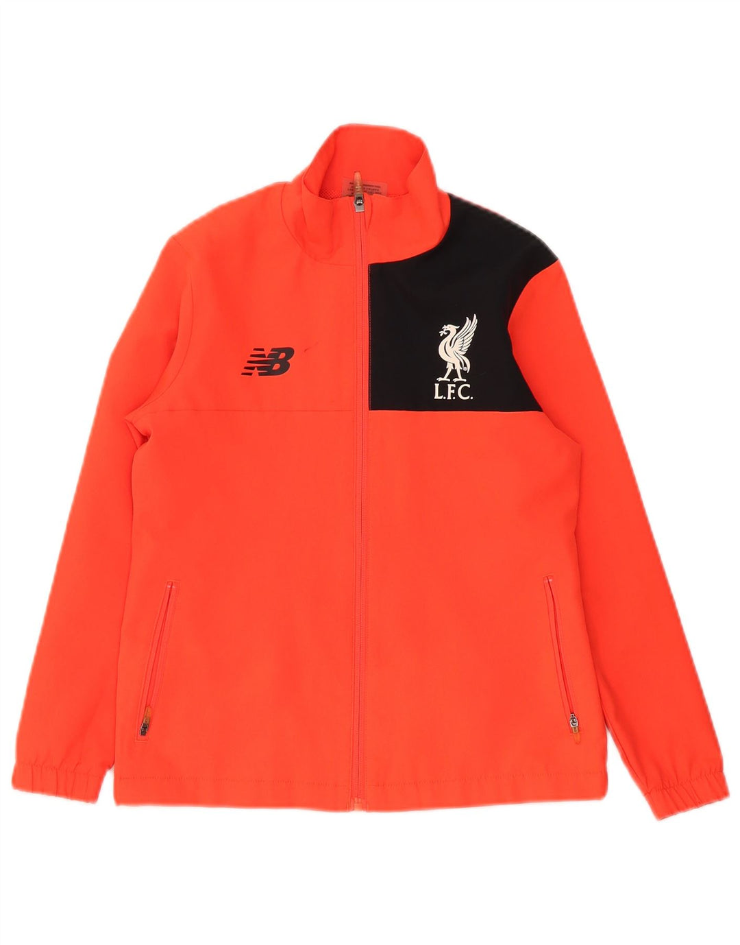 New Balance Liverpool - Chaqueta de chándal para niño, 11-12 años, color naranja mediano