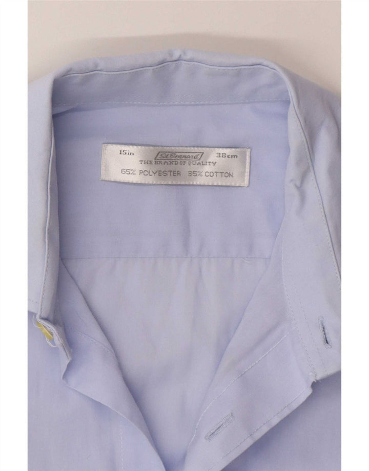 St. Bernard Camisa para hombre Talla 15 38 Azul medio Poliéster