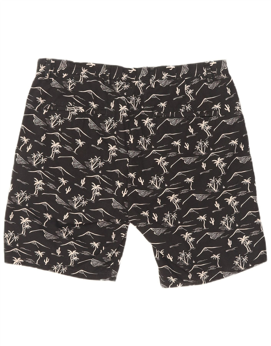 Scotch & Soda Pantalones cortos chinos con estampado abstracto para hombre W32 Medium Black Hawaiian