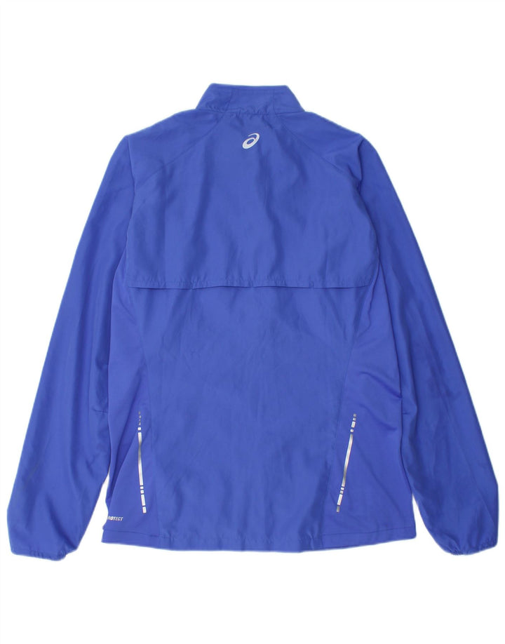 ASICS Chaqueta de chándal para mujer UK 12 Poliéster azul medio